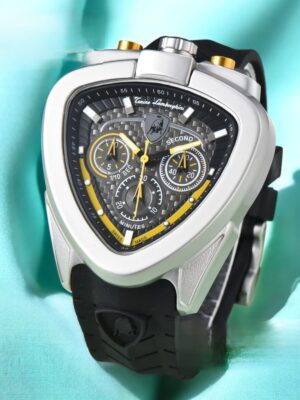Inspired By Tonino Lamborghini Triangular Red Black Chronograph