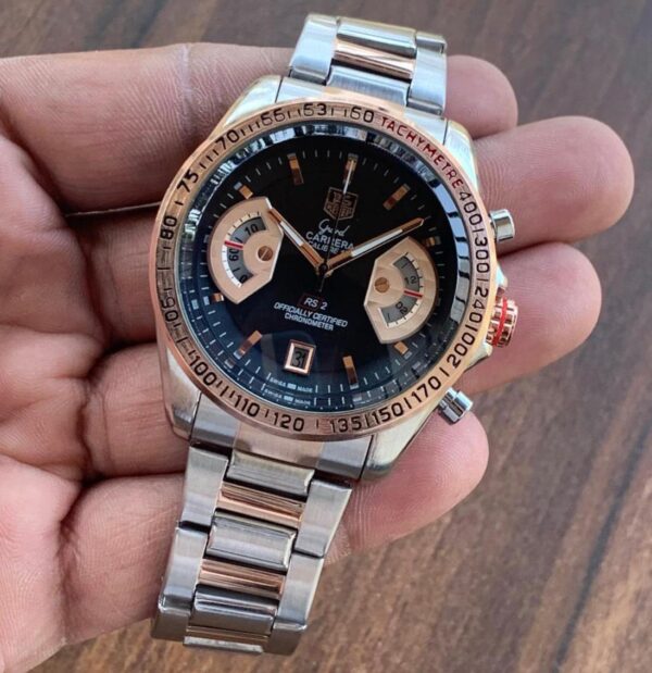 Inspired By Heuer Grand Carrera Calibre 17 Black Dial Men Watch