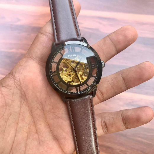 Inspired By Royal Fossil Automatic Leather Belt Men's Watch